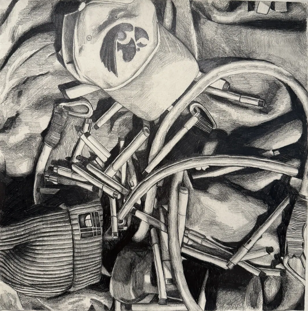 Hands and Helmet
